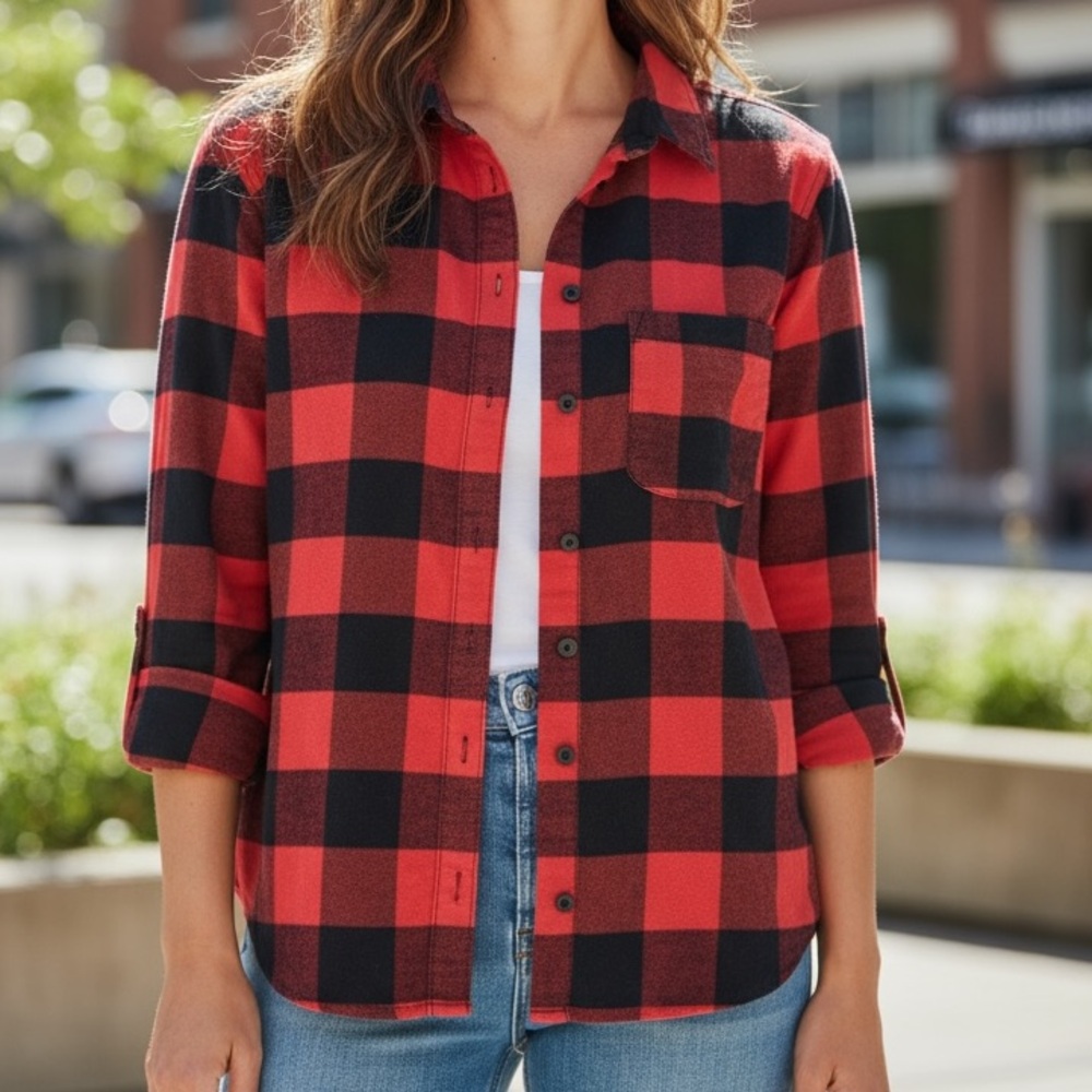 Universal Thread Red and Black Checkered Shirt